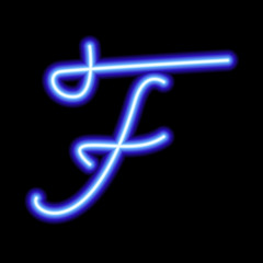 neon blue symbol 
