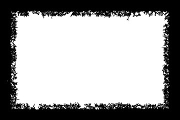 Grunge frame. Black template on a white background with a place under the text