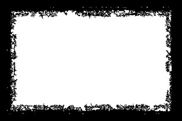 Grunge frame. Black template on a white background with a place under the text