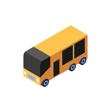 school bus color yellow on white background