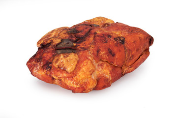 Pork sausage, Traditional sausage products white white background.