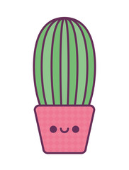 kawaii cactus plant cartoon vector design