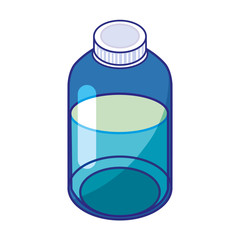 Isolated medicine bottle of medical care concept vector design