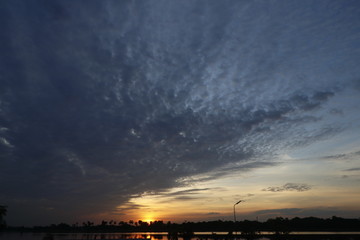 sunset  of Mueang Sisaket