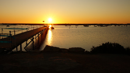 sunset at the sea - Faro, Portugal