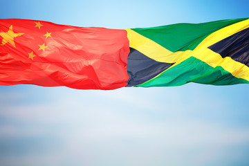 Flags of China and Jamaica