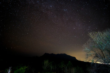 Night Scene at Doi Luang, Chiang Dao, Chiang Mai, Thailand.