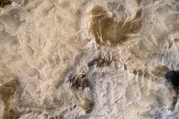 Abstract patter in the ice