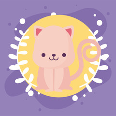 kawaii cat cartoon vector design