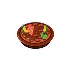 traditional mexican cuisine soup on white background