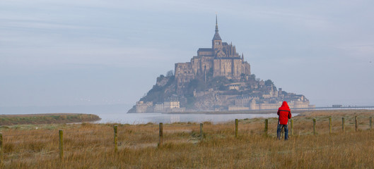 Le Mont Saint Michel in Frankreich Normandie
