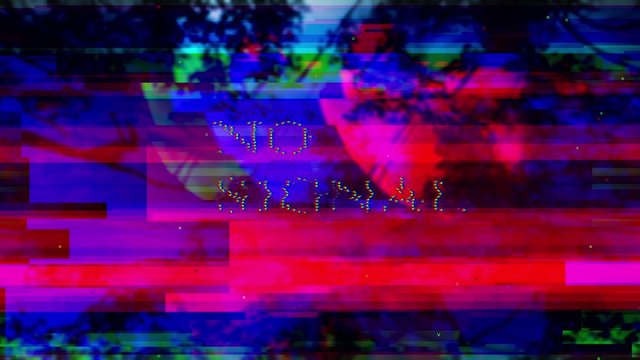 No signal, message with glitch effect. Abstract Digital Animation Pixel Noise Glitch Error Video Damage