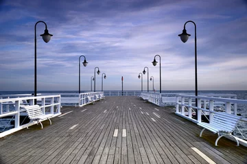 Rolgordijnen pier on the sea © Szafek26