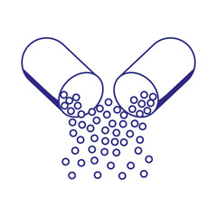 Isolated pills of medical care concept vector design