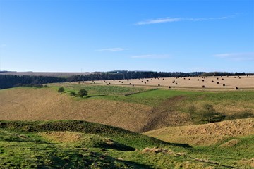 Fototapeta premium Celtic mounds, near Huggate, Yorkshire Wolds
