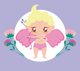 baby cupid cartoon vector design
