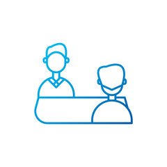 Isolated men meeting vector design