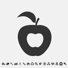apple love icon vector for web and graphic design