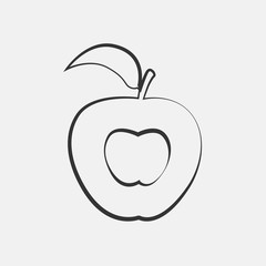 apple love icon vector for web and graphic design