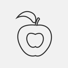 apple love icon vector for web and graphic design