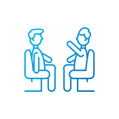 Isolated men meeting vector design