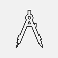 drawing compass icon vector for web and graphic design