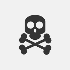 danger skeleton icon vector for web and graphic design