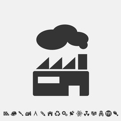 factory icon vector for web and graphic design