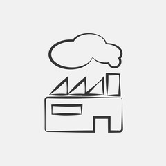 factory icon vector for web and graphic design