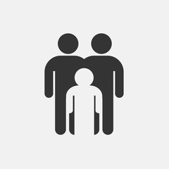 homo sexual family icon vector for web and graphic design