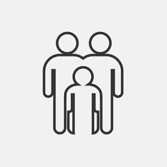 homo sexual family icon vector for web and graphic design
