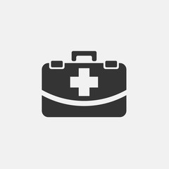 first aid kit box icon vector for web and graphic design