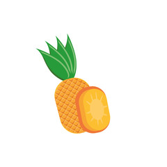 delicious tropical fruits of summer on white background