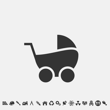 Baby Stroller Icon Vector For Web And Graphic Design