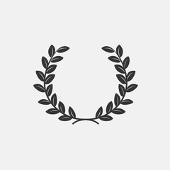 laurel wreath icon vector for web and graphic design