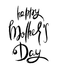 Obraz premium Hand lettering grunge card with textured handcrafted doodle letters in retro style