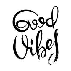 Hand lettering grunge card with textured handcrafted doodle letters in retro style