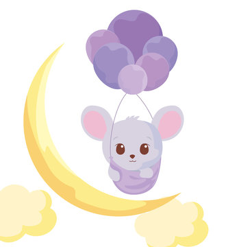Cute mouse cartoon vector design