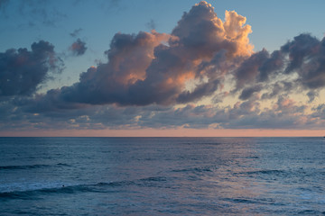 Amazing sunset over the Indian ocean