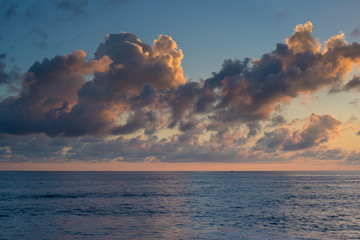 Amazing sunset over the Indian ocean