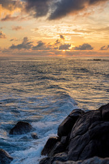 Amazing sunset over the Indian ocean