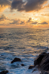 Amazing sunset over the Indian ocean