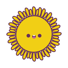 kawaii sun cartoon vector design