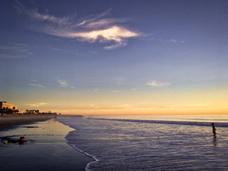 sunset on beach