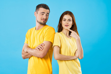 Fototapeta premium happy couple with thumbs up