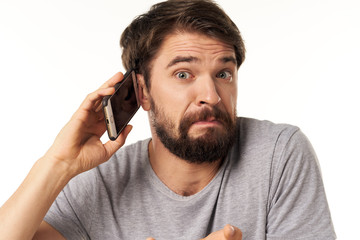 young man talking on the phone