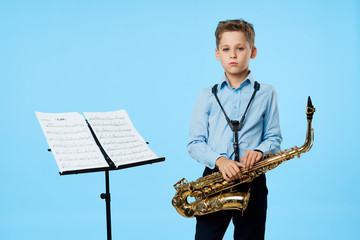man with saxophone
