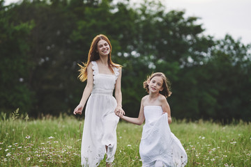 mother and daughter in the park