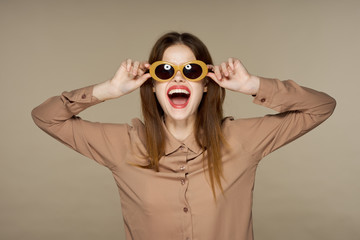 young woman with sunglasses