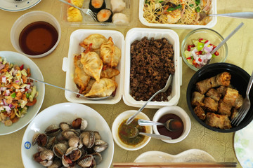 Dinner set menu in China town,Bangkok
